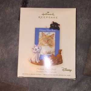 Hallmark Disney Christmas Cat Ornament and Magnet